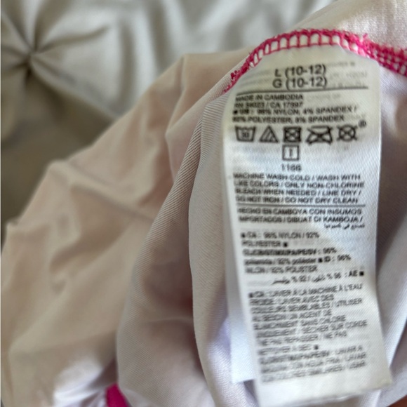 Old Navy Kids Pink One Piece Swimsuit Girls Size Large 10-12 - Picture 4 of 4